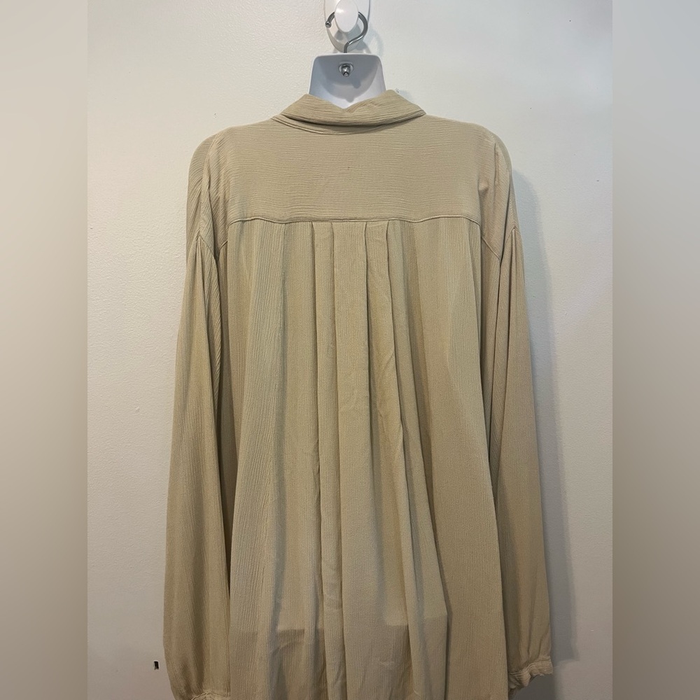 MYRAH PENALOZA Beige Kundalini Bamboo Rayon Button Gown One Size Dress. - Picture 11 of 14